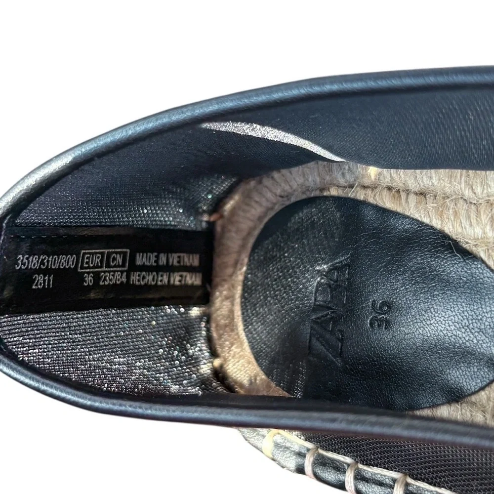 Zara Mesh Jute Sole Espadrilles